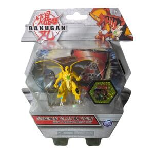 Bakugan Dragonoid Rare Yellow Collector Figure 2 Trading Cards Coin Spin Master